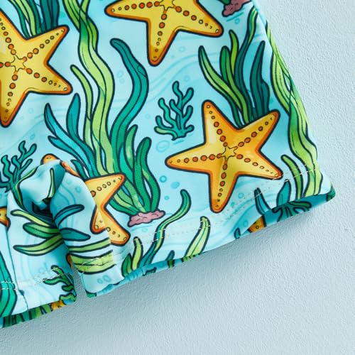 mlpeerw Toddler Baby Boy Swimsuit Long Sleeve Zipper Rash Guard Swimwear Infant Bathing Suit and Swim Cap Cute Beach Outfits
