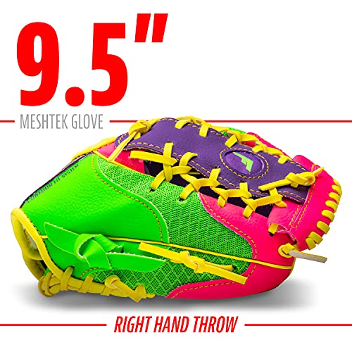 Franklin Sports Kids Baseball Glove + Foam Ball Sets - Meshtek Youth Teeball Gloves for Kids + Toddlers - Left + Right Han...