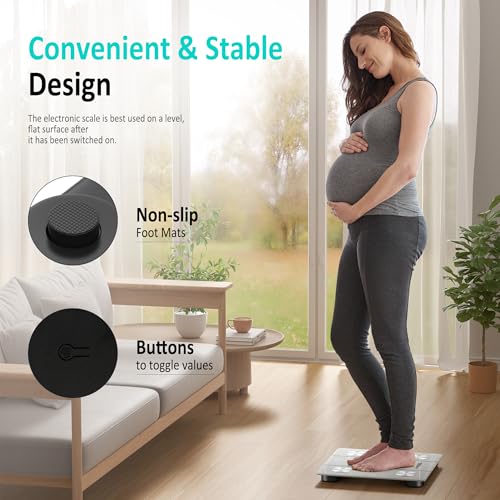 BalanceFrom Smart Scale for Body Weight Digital Bathroom Bluetooth BMI Body Fat Scale with 12 Body Composition Analyzer, T...