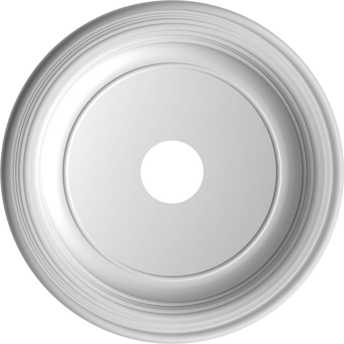 Ekena Millwork 19Od X 3 1/2Id X 1 1/2P Traditional Thermoformed Pvc Ceiling Medallion (Fits Canopies Up To 11 1/2), Aged Dark St