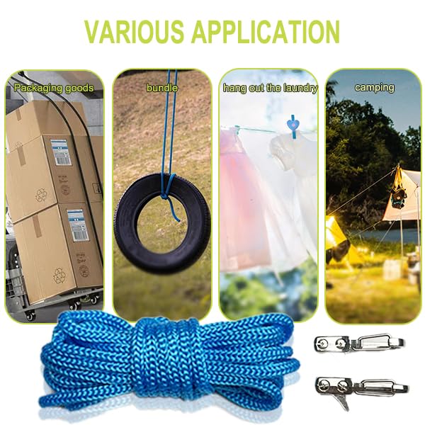 SEESE Rope Tightening Tool & Tensioner: Retractable Rope with Alloy Buckle for Outdoor Enthusiasts - Perfect for Camping T...