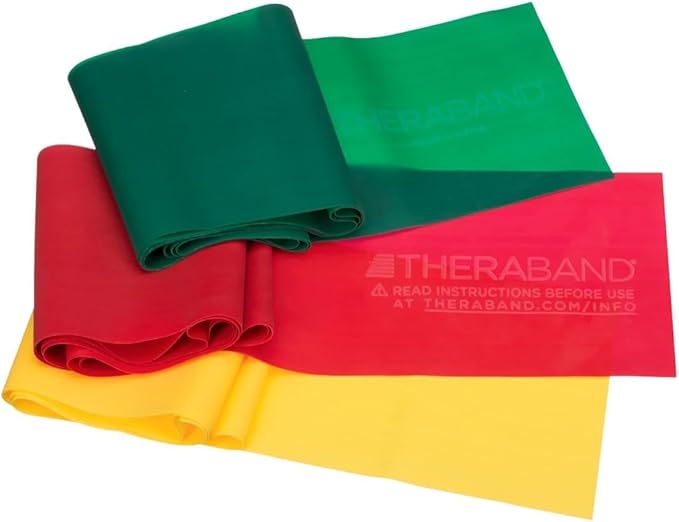 THERABAND Resistance Bands Set, Professional Non-Latex Elastic Band For Upper & Lower Body Exercise, Strength Training wit...