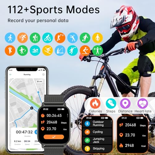 Smart Watch for Men Women Fitness: Waterproof Make Answer Call Digital Mens Watches Pedometer Smartwatch for Android Phone...