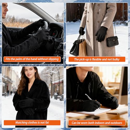 Hfshimlux Heated Glove Liners for Men Women 3 Levels Temperature Control Rechargeable Heated Gloves 10s Rapid Heating Suit...