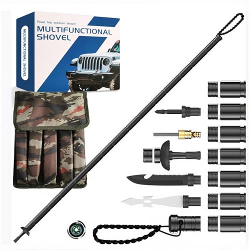 Sakerplus Collapsible Tactical Hiking Trekking Pole, Adjustable Length Aluminum Walking Stick, Lightweight Trekking Staff ...