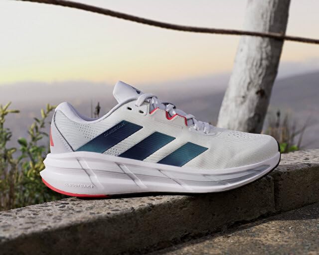 Adidas Men's Questar 3 Running, White/Black/Pure Ruby, 7