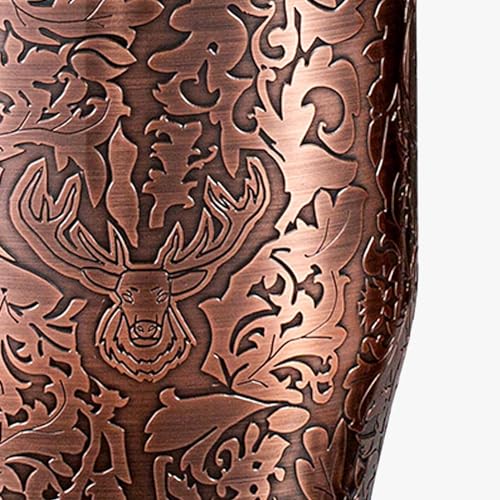 Sky Fish 3D Etched 18-Piece Bartender Kit Stainless Steel Boston Cocktail Shaker Set Copper Plated Bartending Tools Suit f...