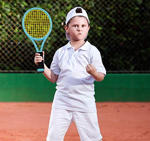 Crefotu Tennis Racket Set for Children,17 Inch Racquet with 1 Tennis Balls,4 Badminton Shuttlecocks and 3 Soft Balls for T...