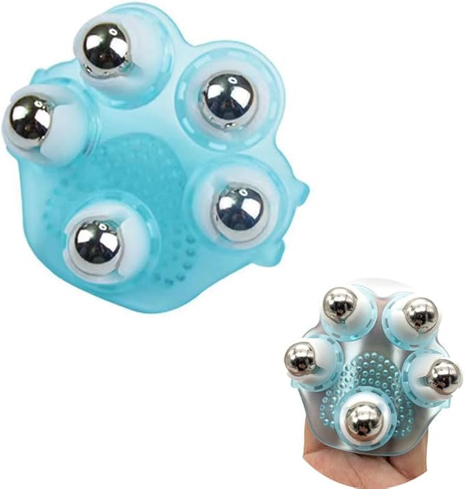 DeaHea Manual Massage Ball Roller Small Handheld Massage Therapy and Relax Tool Body Massager Gloves Leg Massage Tools for...
