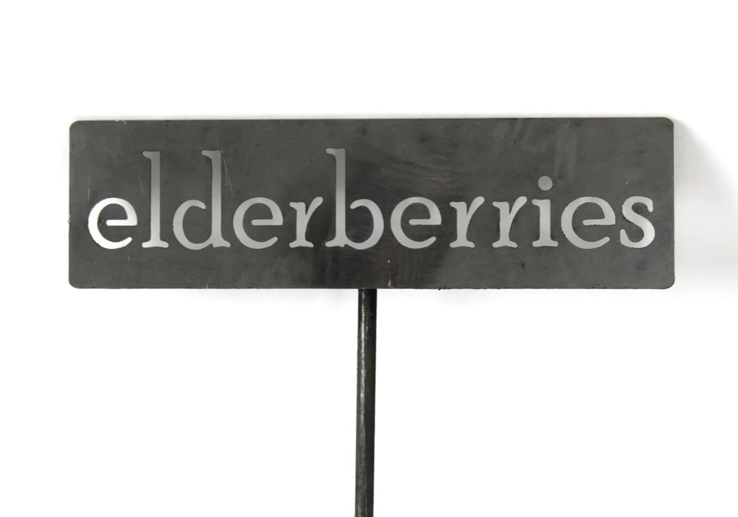 Classic Metal Garden Markers 19 Inches Tall (elderberries, Raw, Unfinished Steel (will rust with time))