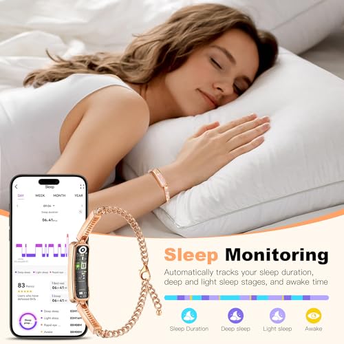 Irondance Valentines Day Gifts - Smart Bracelet for Women, Stylish Activity Fitness Trackers, 24/7 Heart Rate, HRV, Blood ...