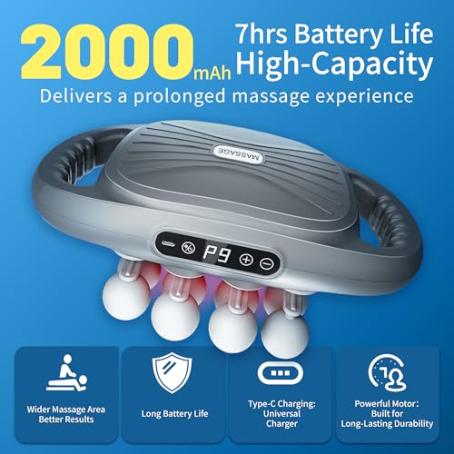 Binxalin 16 Head Massage Gun Deep Tissue, Percussion Massager for Muscle Relief, 9 Speeds & 9 Intensities Muscle Massage G...
