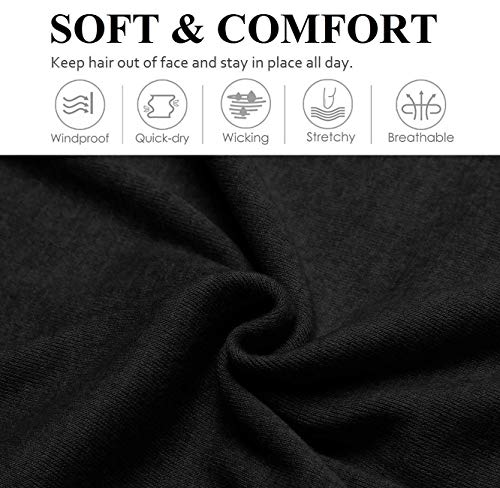 Multicolor Soft Fabric Headbands for Women - Elastic Non-Slip Head Bands, Fashion School Hair Accessories, 9 Pack