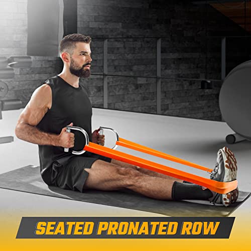 Yes4All 360 Rotation Metal Resistance Bands, Pull Up Handle with Extra-Gripped Knurled Surface, Heavy Duty Industrial Grad...