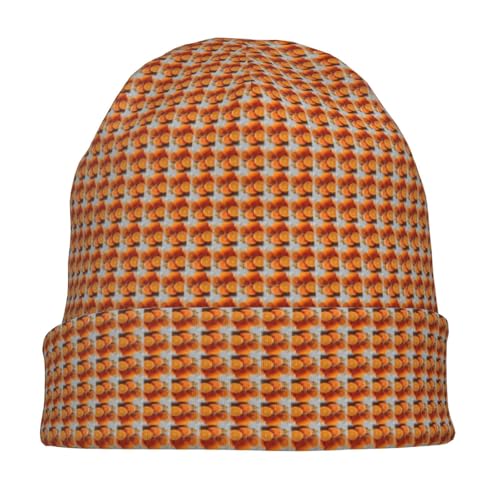 sackhg Fresh Orange Fruit Print Winter Beanie Hat Men Women Soft Lightweight Thermal Cap for Outdoor Skiing Wear