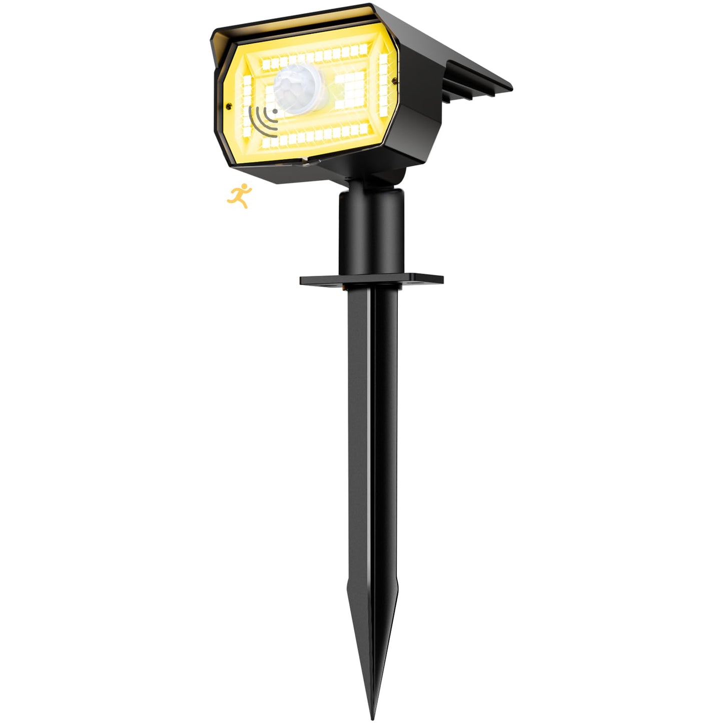 nipify Solar Spot Lights Outdoor 1 Pack, Waterproof Motion Sensor Landscape Lighting, Warm White