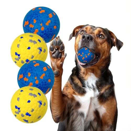 Lepawit Indestructible Dog Ball Toy, Durable Dog Tennis Balls for Aggressive Chewers, High Bounce & Floating Balls for Dog...