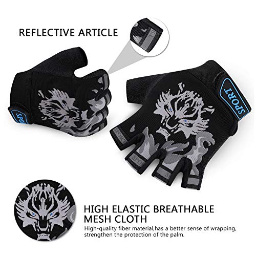 Accmor Kids Fishing Gloves, Kids Sport Cycling Gloves for Cycling Camping Fishing Outdoor Sports