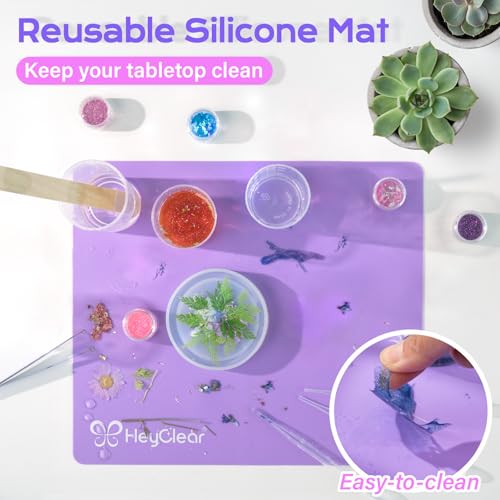 HeyClear Epoxy Resin Kit with Molds for Beginners -18 oz Super Clear and Hard Resina Complete Craft Supplies Set for Start...