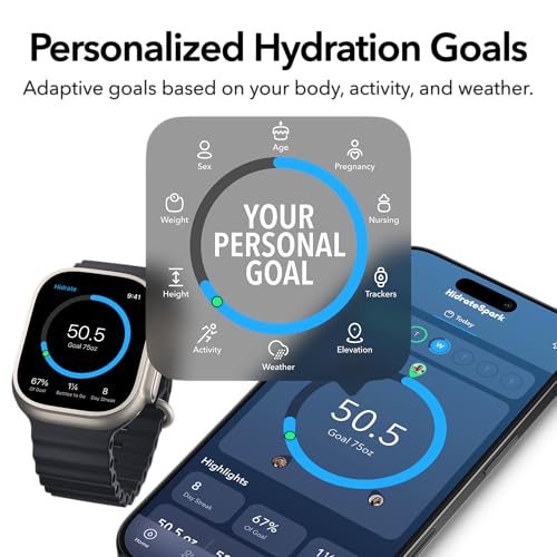 Hidrate Spark PRO 2 – Smart Hydration Bottle with Drink Reminders & Water Tracking, 21oz Stainless Steel – Syncs with Appl...