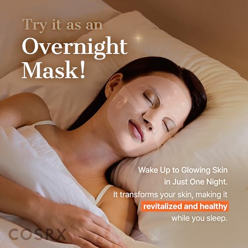 COSRX 5 PDRN Hyaluronic Acid Vital Hydrating Hydrogel Mask, Overnight Hydrogel Face Mask for Glass Glow Skin & Firming wit...