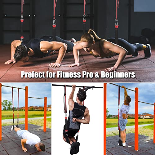 Pull Up Assistance Bands with Fabric Feet/Knee Rest, Heavy Duty Pull Up Resistance Bands, Pull up Assist Bands Pull-up Exe...