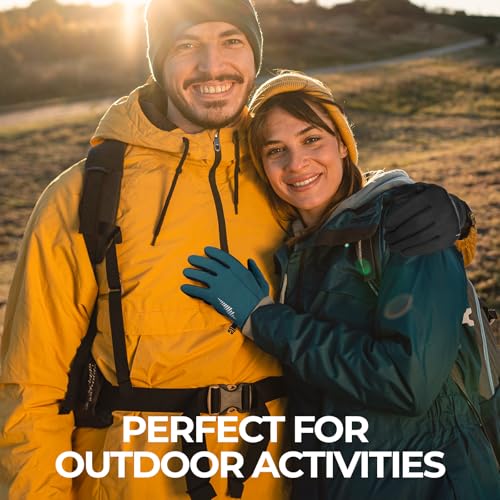 rivmount Winter Gloves Women Men, Cold Weather Touch Screen Liner Glove, Windproof 3-Layers, for Running, Cycling, Biking,...