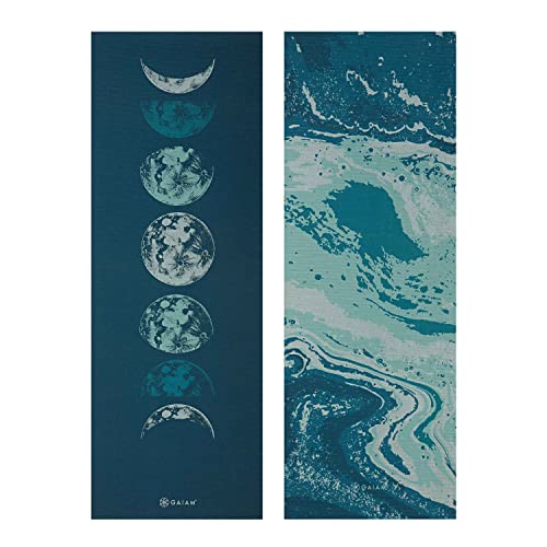 Gaiam Yoga Mat - Premium 6mm Print Reversible Extra Thick Non Slip Exercise & Fitness Mat for All Types of Yoga, Pilates &...