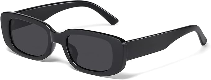 JASPIN Rectangle Sunglasses for Women Men Trendy Y2k Retro 90s Sun Glasses UV Protection Cool Square Frame