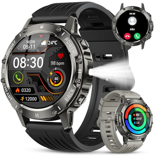 zhizhi Smart Watch for Men Fitness Tracker: Smart Watches for Android Phones iPhone Bluetooth Waterproof Make Answer Call ...