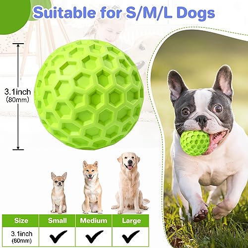 DISSKNIC Interactive Squeaky Dog Balls, Dog Toys for Aggressive Chewers Large Breed for Relieving Anxiety, Dogs Chew Toys ...