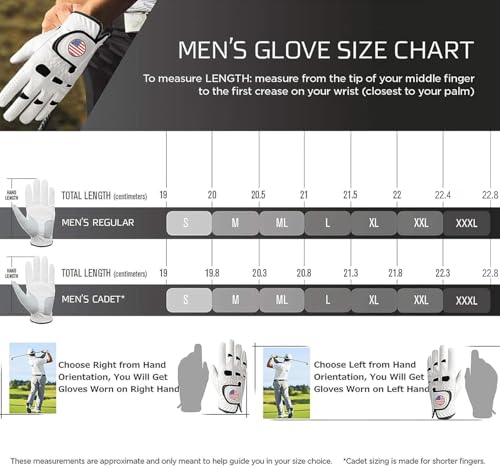 Amy Sport Golf Gloves Men Left Hand Right Handed Golfer 3 Pack with Ball Marker Soft Leather Weathersof Grip Mens Glove Si...