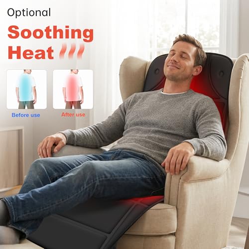 CILI Massage Mat Full Body,Massager Chair Pad,10 Vibration Motors & 5 Massage Modes,Back Massager for Bed,Massage Mattress...
