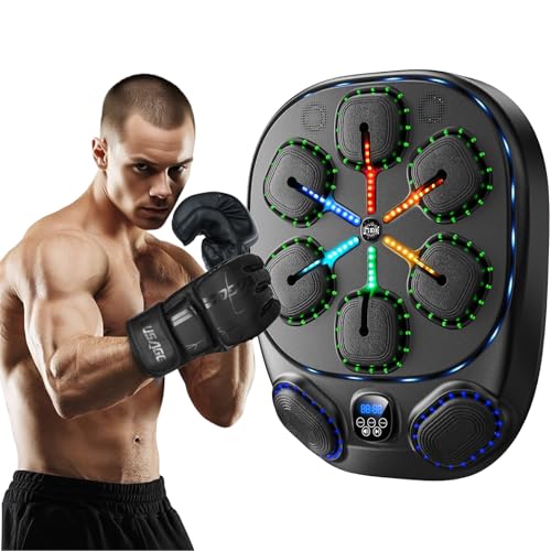 Music Boxing Machine with LED Lights & Bluetooth Speaker – Interactive Punching Bag for Fitness, Rhythm Training & Stress ...