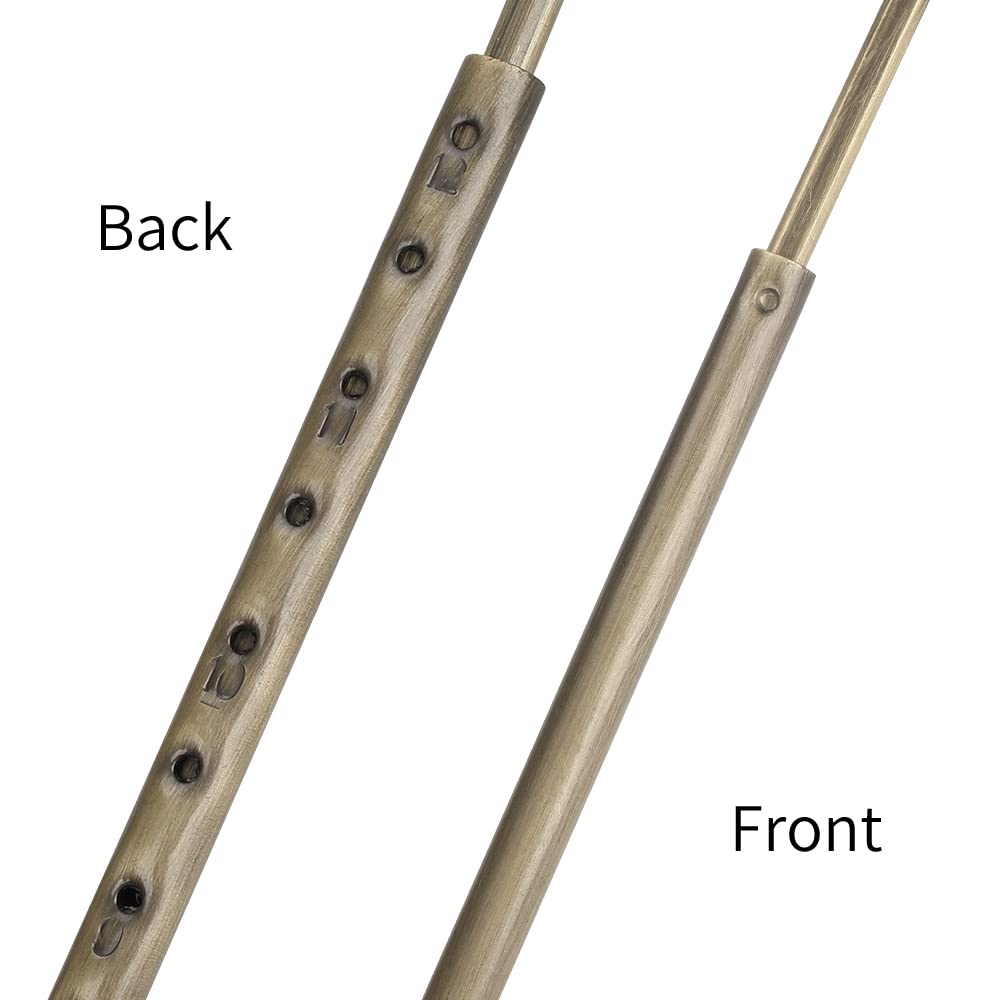 ALUCSET Adjustable Lamp Harp Kit, Gold Metal, Fits Standard Lamp Rod & E14/E26/E27 Bases, Model LLB-A-E2202, 8-12 Inch