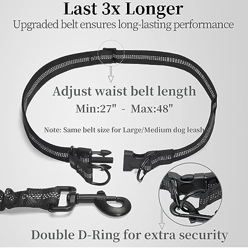 iYoShop Hands Free Dog Leash with Zipper Pouch, Dual Padded Handles and Durable Bungee for Walking, Jogging and Running Yo...