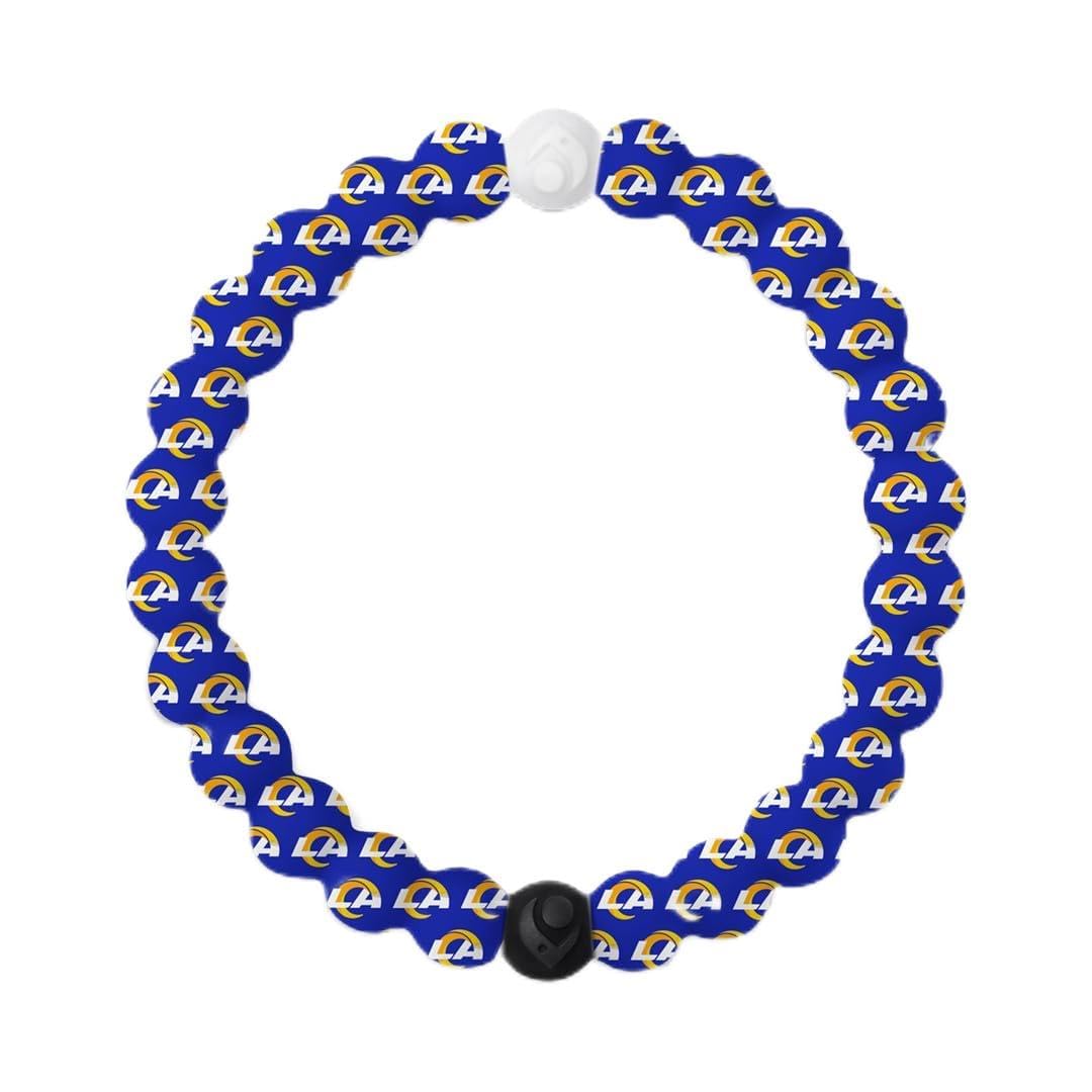 Lokai Silicone Beaded Bracelet for Men & Women, NFL Football Collection - Los Angeles Rams, Medium - Silicone Jewelry Fashion Br