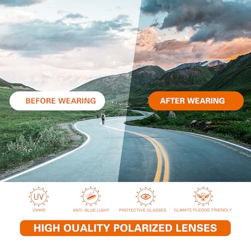 suoso Sports Polarized Sunglasses for Men: Women UV400 Protection Wrap Around Sun Glasses for Fishing Golf Running Driving