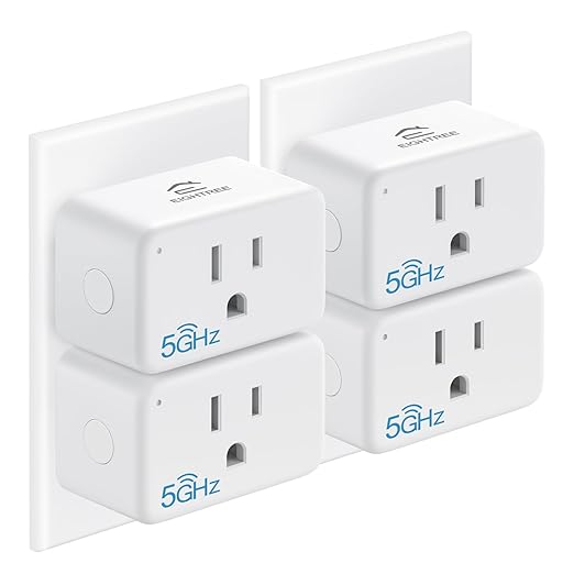 EIGHTREE Mini Smart Plug 5GHz Wi-Fi Compatible 15A, Smart Plugs That Work with Alexa & Google Home & SmartThings, Energy M...