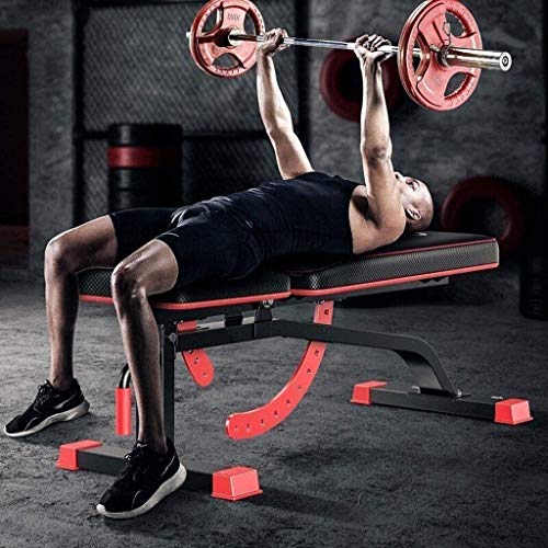 SLGGPJBU Weight Bench Adjustable Workout Bench - Multifunctional Dumbbell Bench, Sit Up Bench Foldable Fitness Training We...