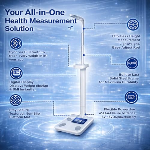Digital Medical Scale for Body Weight - Multifunctional Smart Scale for Professional Doctor's Office