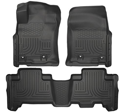 Husky Liners Weatherbeater Floor Mats | Fits 2013 - 2024 Toyota 4Runner; 2014 - 2024 Lexus GX460 | Front & 2nd Row, 3-pc B...