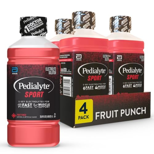 Pedialyte Sport Electrolyte Drink, Fast Hydration with 5 Key Electrolytes for Muscle Support Before, During, & After Exerc...