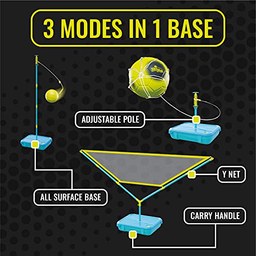 Swingball 5 in 1 Outdoor Game Set - Includes, Soccer, Volleyball, Tailball Tennis