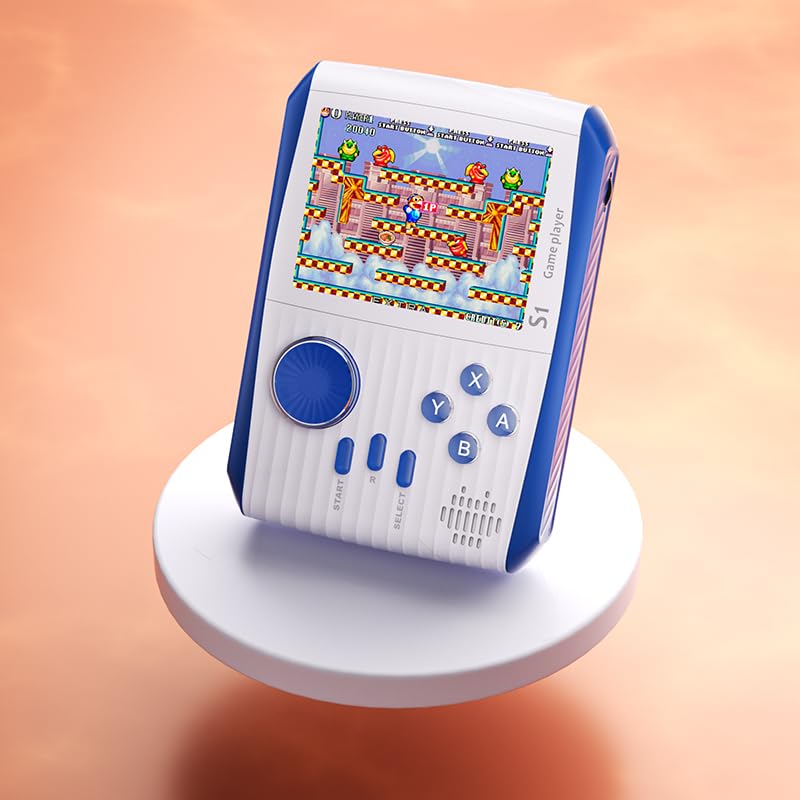 Portable Retro Mini Video Game Console with 666 Classical FC Games, 3.0" Color Screen, Birthday Gift for Boys, Girls and Adults (S1-White)