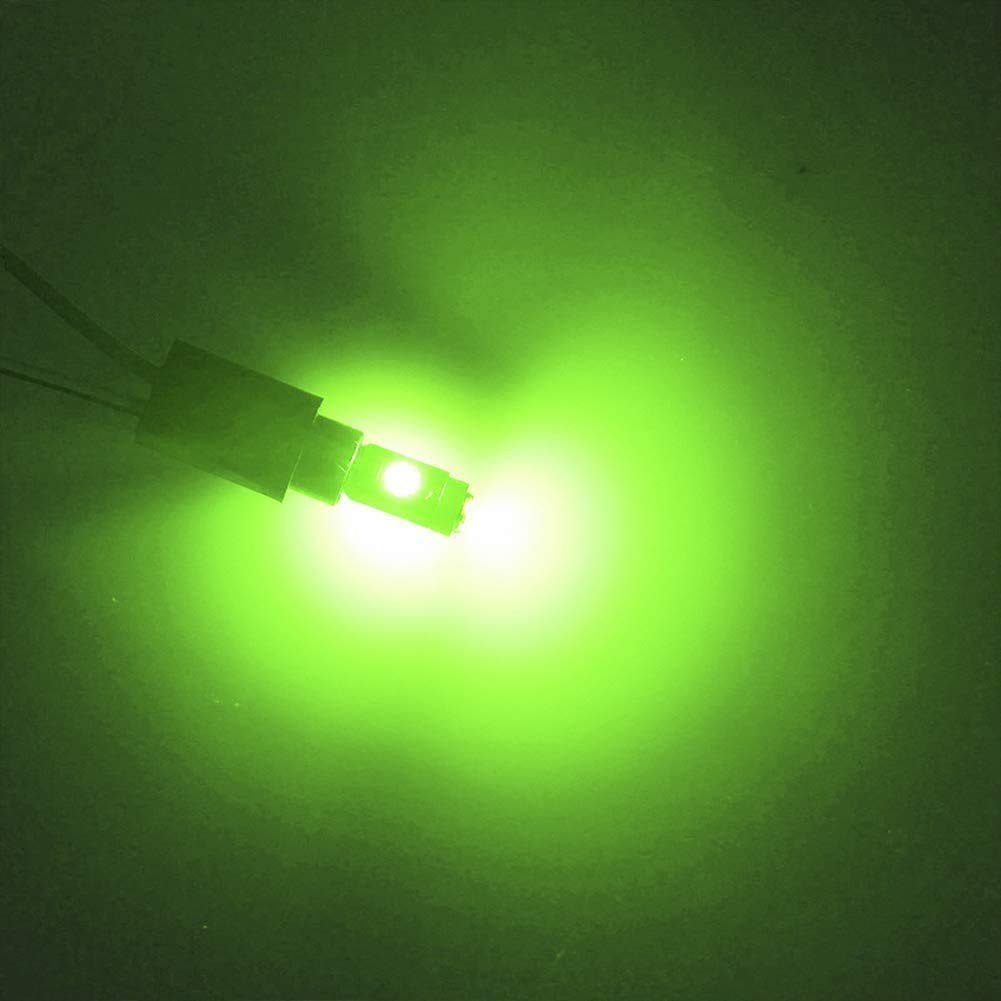 Nanpoku T5 Led Bulbs - Green 12Pc, Canbus Error Free For Auto Dashboard Instrument Panel Gauge Cluster Indicator Lights