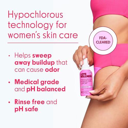 Love Wellness Intimate Skin Support I FDA-Cleared Cleanser Spray I Removes Buildup & Soothes Irritated Skin, Hypochlorous ...
