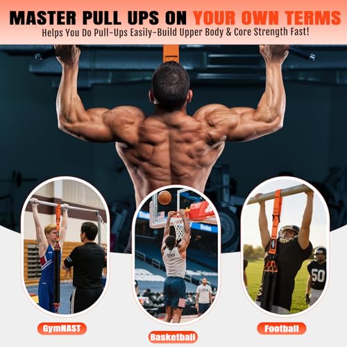 NTIUYOT Pull Up Bands, Heavy Duty Resistance Bands with Handle, Workout Bands for Pull Up Bar, Pullup Assist Band Set for ...