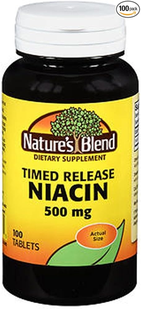Nature's Blend Niacin Timed Release 500 mg 500 mg 100 Tabs