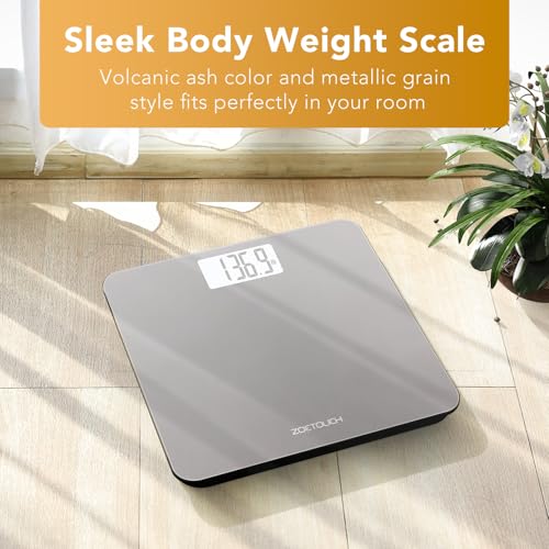 ZOETOUCH Bathroom Scale for Body Weight Digital Weighing Machine with Backlit LCD Display, Most Accurate Bath Scale for Pe...